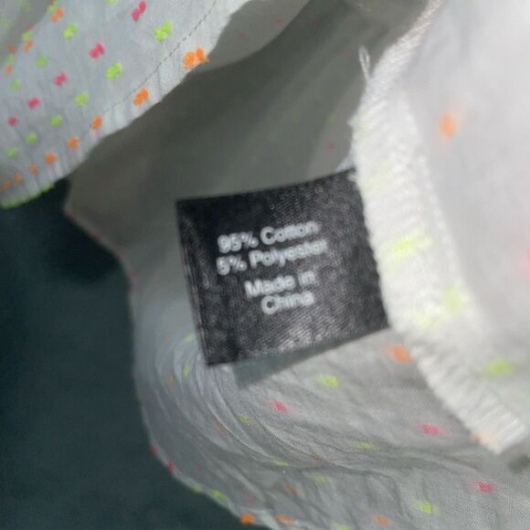 Lane Bryant Blouse Womens 38 White Pullover Short Sleeve V Neck Elastic Waist - Picture 6 of 10